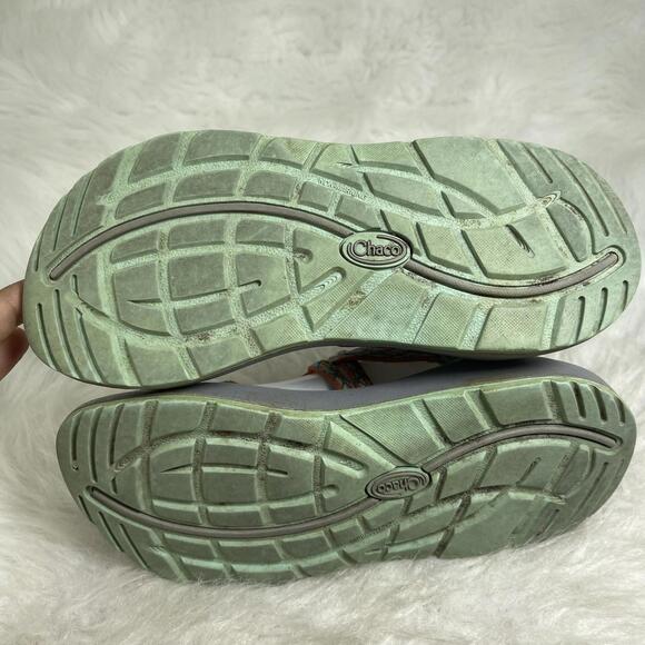 CHACO ZX1 AQUA ORANGE WOMAN SANDALS SIZE 7 - Picture 6 of 9
